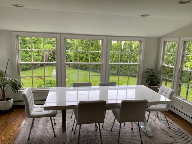 27 Lee Road Barrington, RI 02806 - Photo 2 of 18 Kitchen dining overlooking the private backyard!