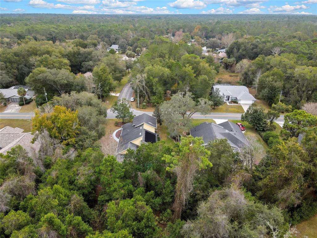 46 Greentree Street Homosassa, FL 34446 - Photo 47 of 49 an aerial view of residential houses with outdoor space and trees