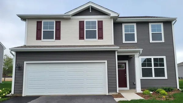 a front view of a house