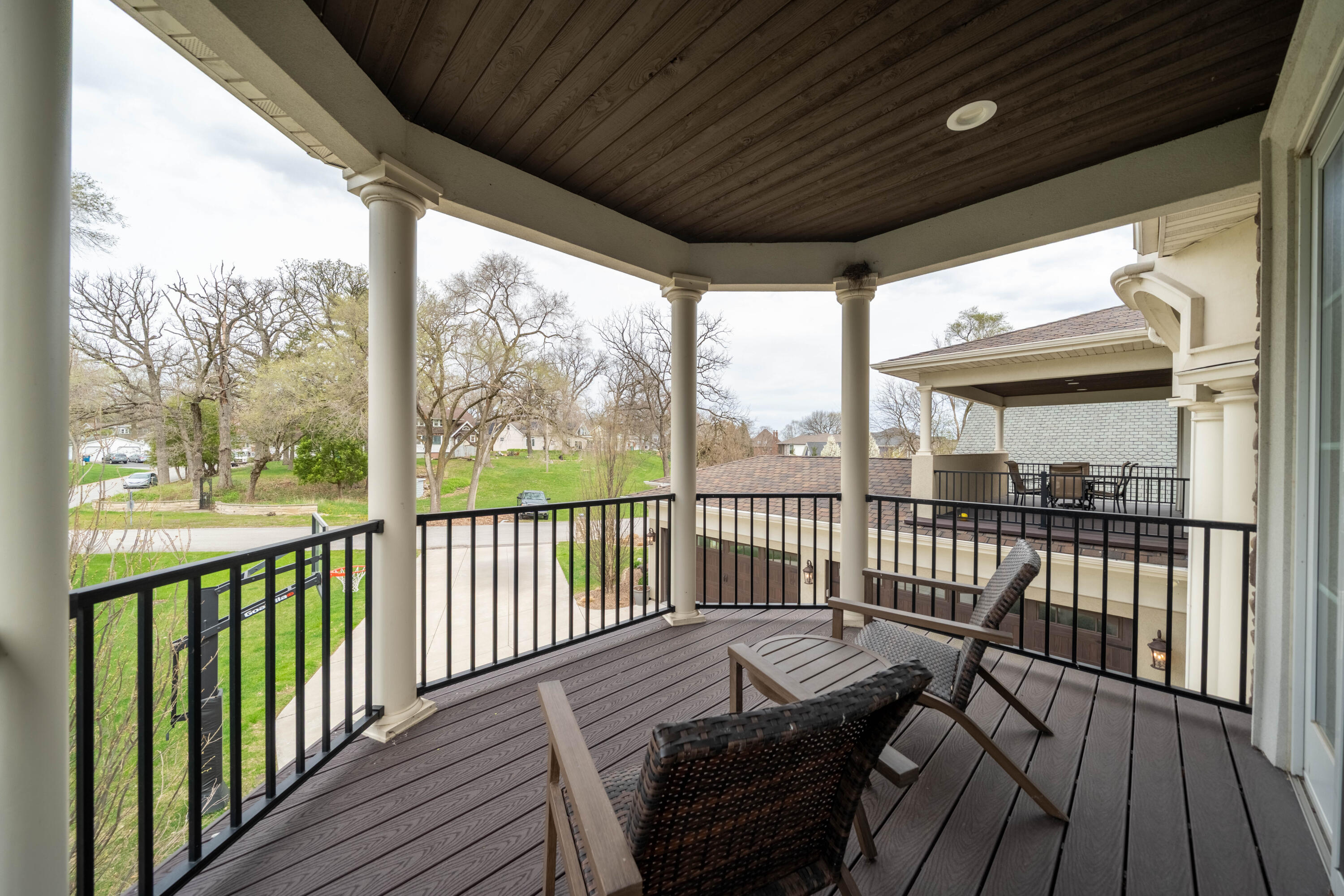 13941 Lakeview Point Road Cedar Lake, IN 46303 - Photo 38 of 64 a view of balcony with wooden floor