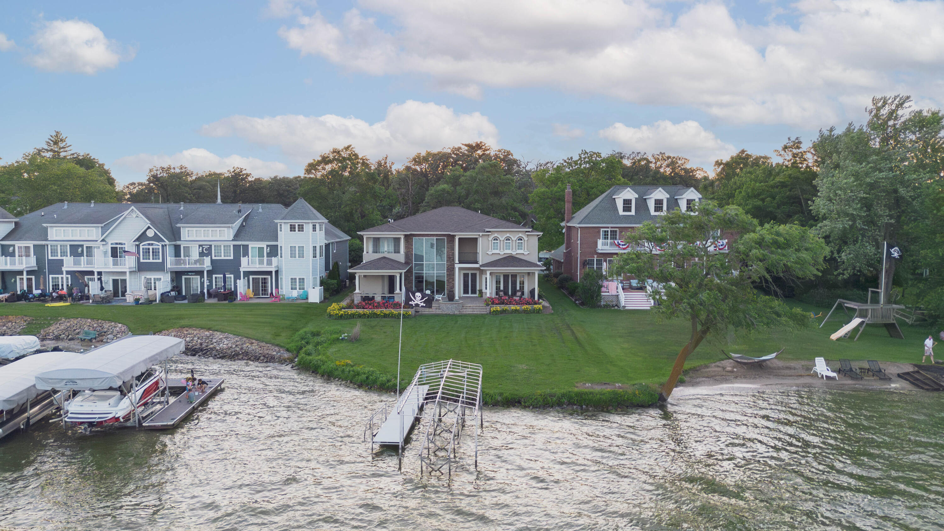 13941 Lakeview Point Road Cedar Lake, IN 46303 - Photo 44 of 64 an aerial view of a house with garden space and street view