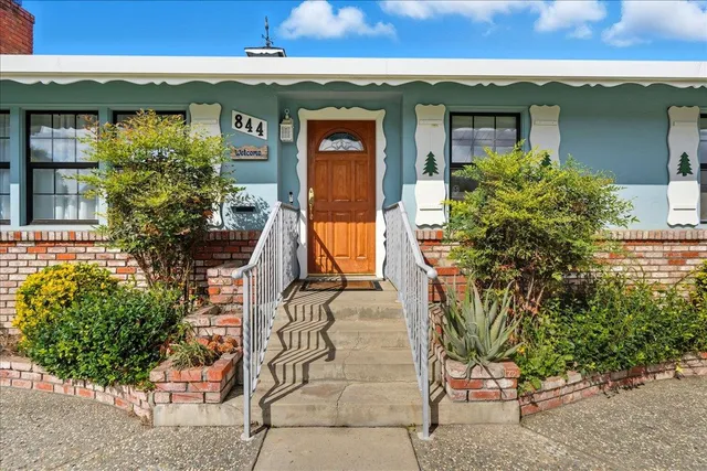 a front view of a house