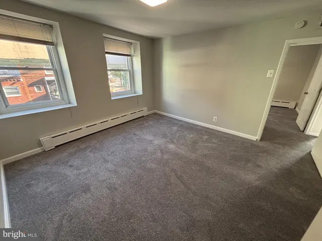 an empty room with a window