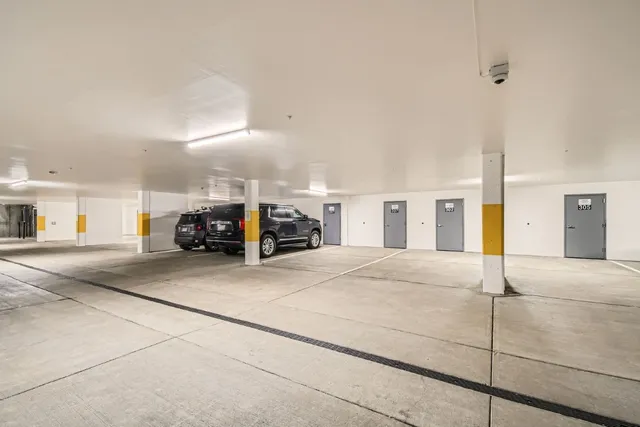 a car parked in front of a building