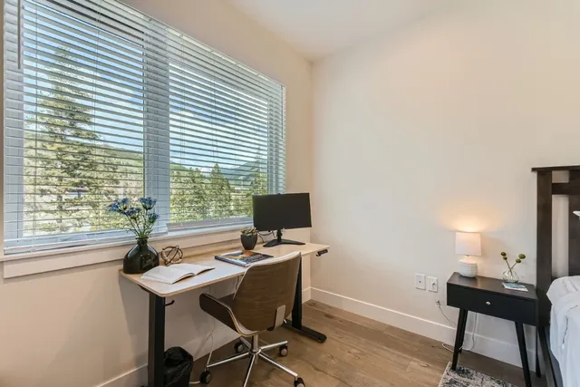 a view of a workspace with a window