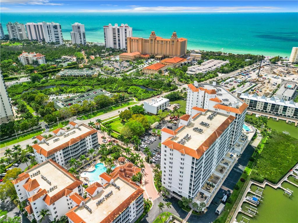 a view of a city with tall buildings
