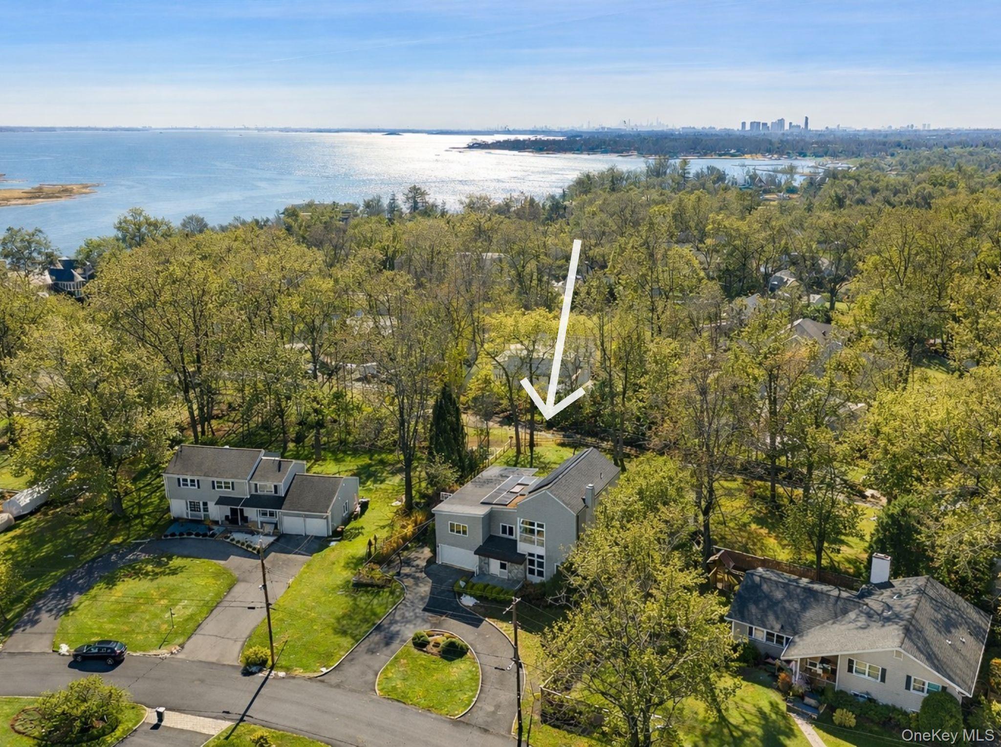 an aerial view of multiple house