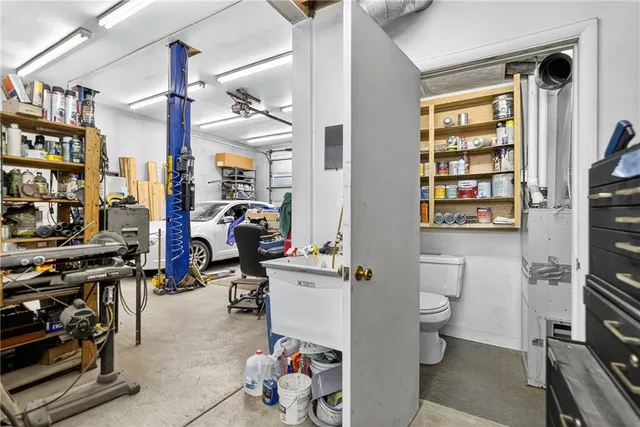 a view of storage and utility room