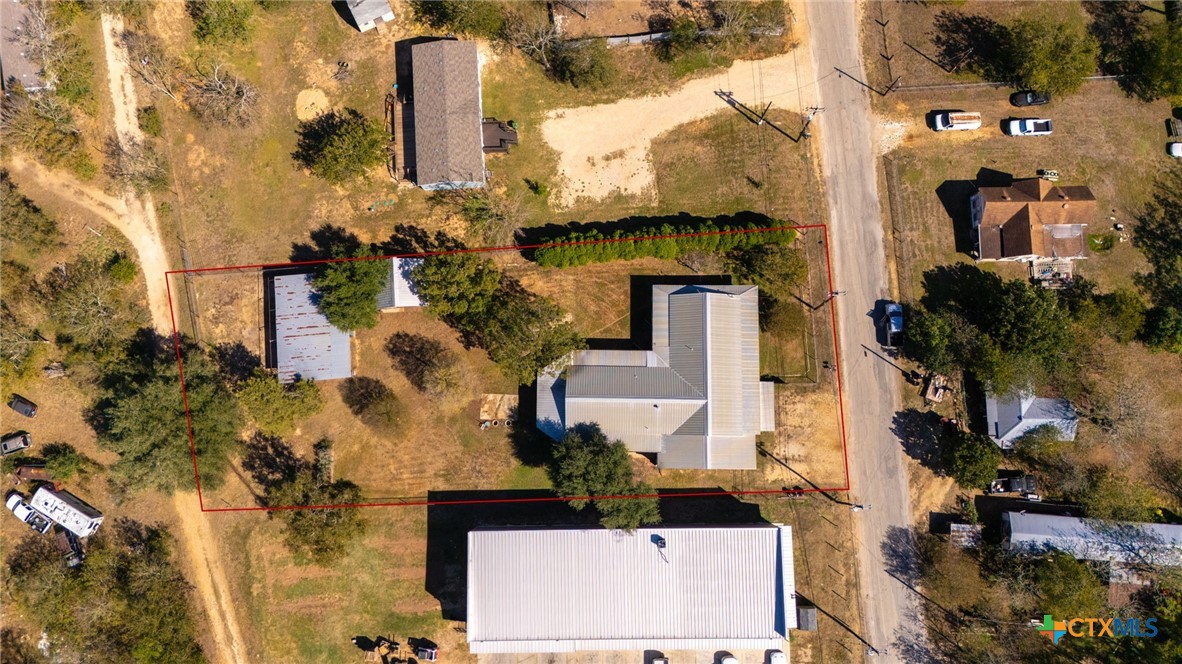 55 County Line Road Dale, TX 78616 - Photo 5 of 42 Aerial view of the property, approximate property lines