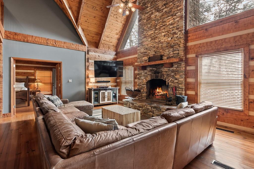 192 Grassy Knob Court Jasper, GA 30143 - Photo 15 of 88 a living room with furniture and a fireplace