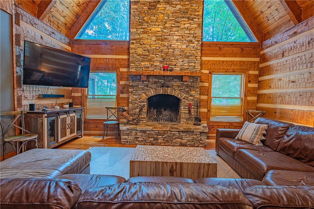 192 Grassy Knob Court Jasper, GA 30143 - Photo 18 of 88 a living room with furniture and a fireplace