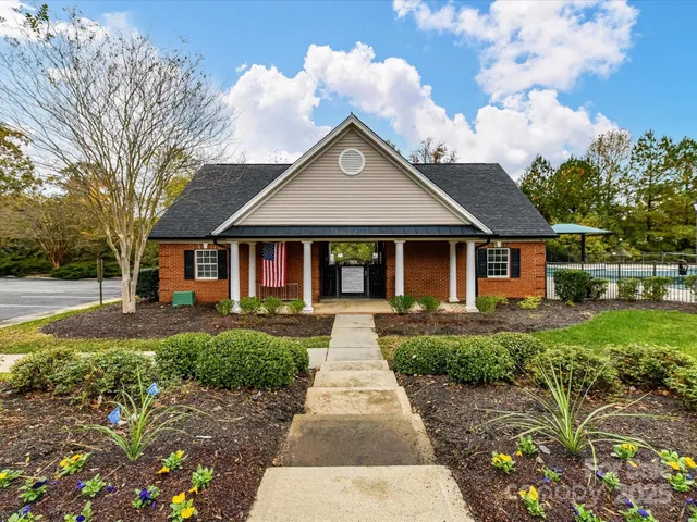a view of backyard with green space