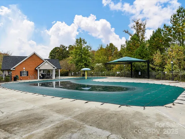 a view of a park with slide