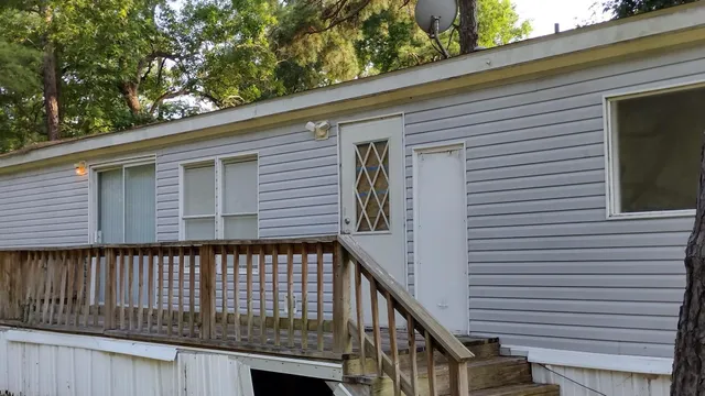 a view of a balcony with window