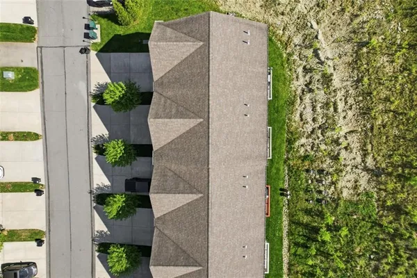 an aerial view of multiple house