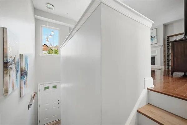 a front view of a house with a window