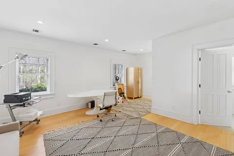 a very nice looking room with a large window