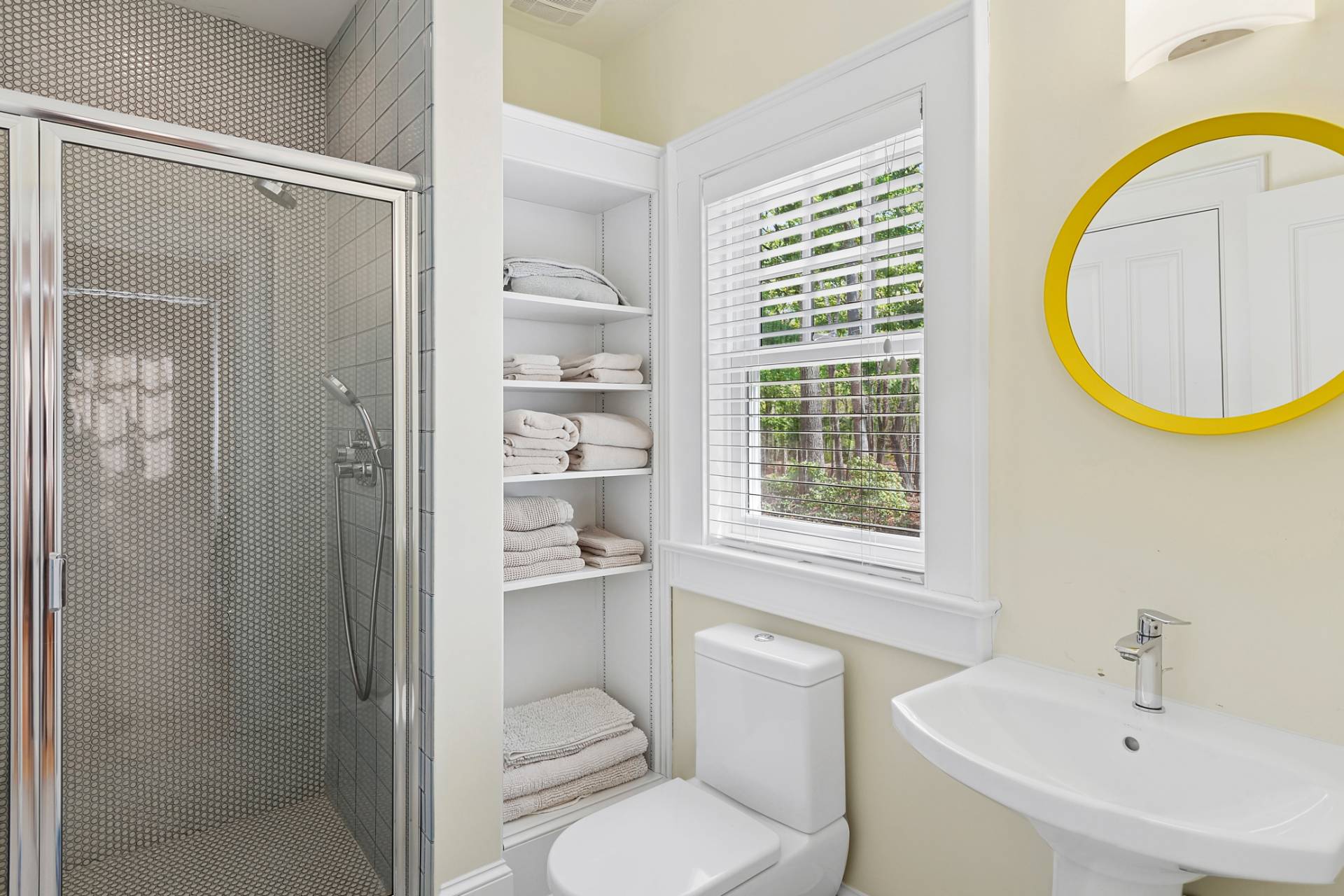 27 Gardiners Path Sag Harbor, NY 11963 - Photo 13 of 27 a bathroom with a sink and a mirror