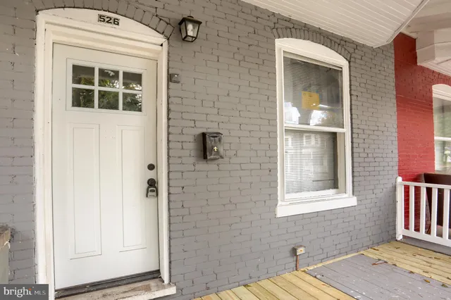 a view of front door of house