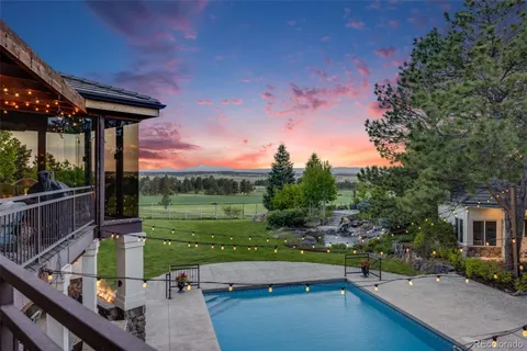 an outdoor view of garden with patio