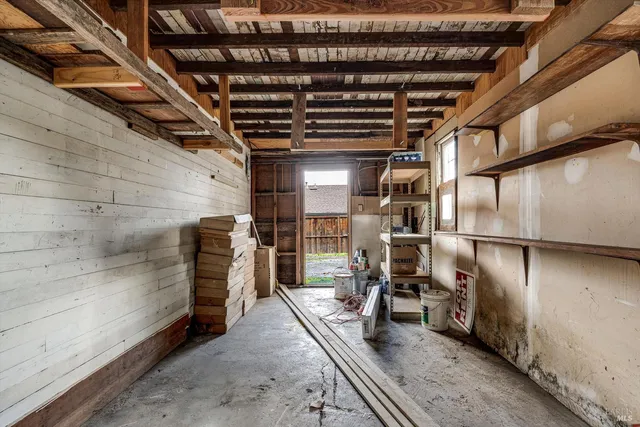 a view of storage and utility room