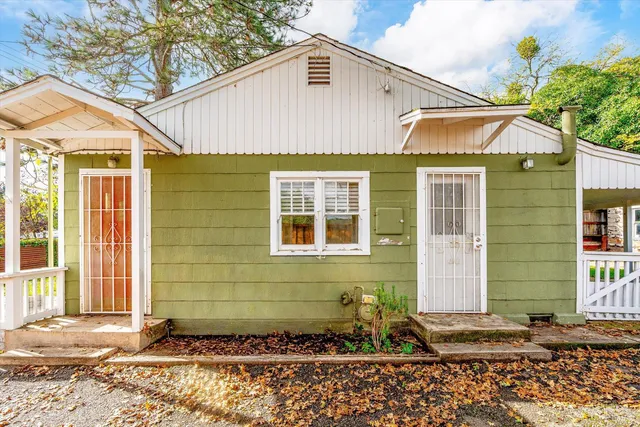 a front view of a house