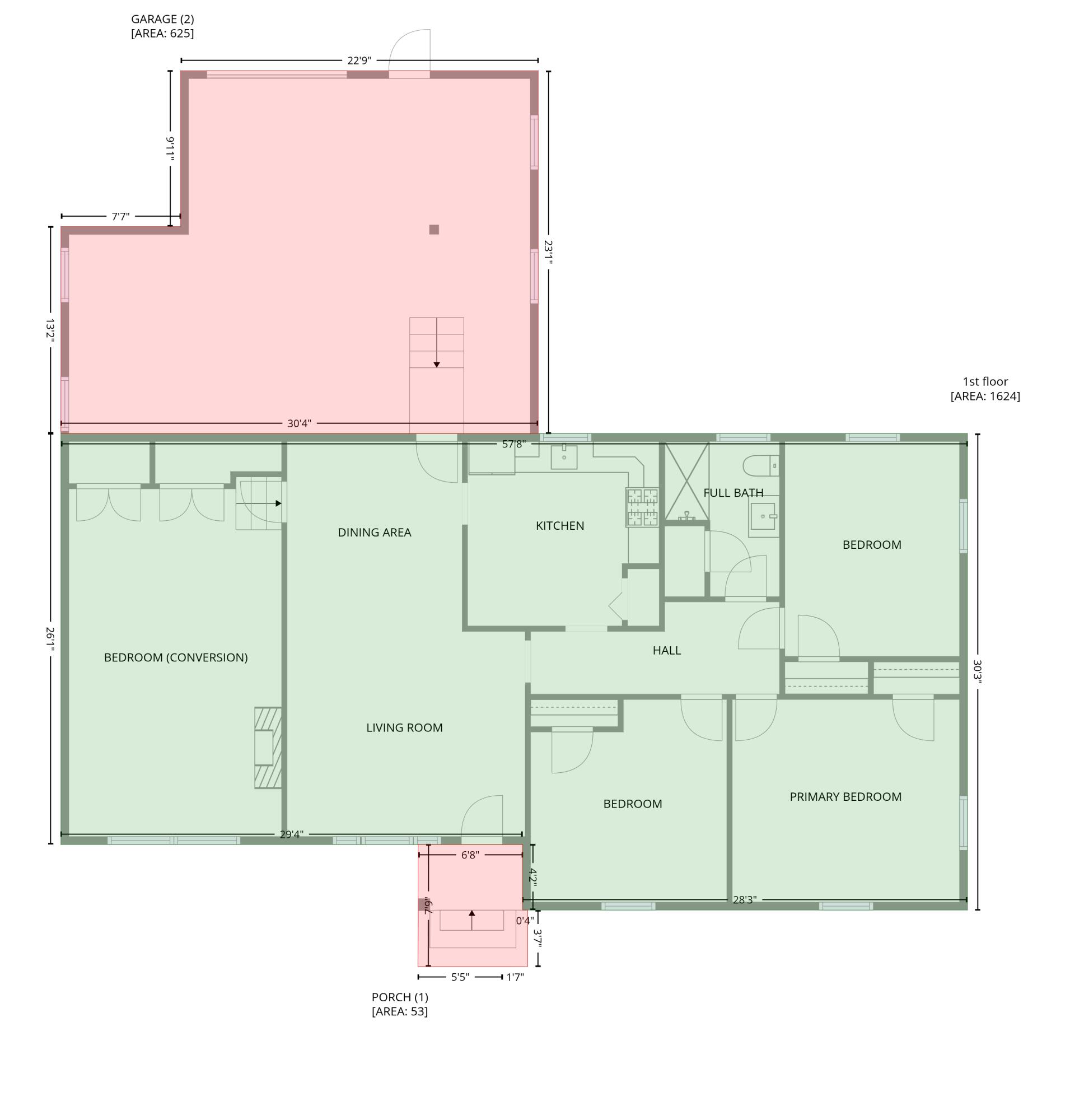 503 North New Warrington Road Pensacola, FL 32506 - Photo 25 of 26 Floor Plan Color