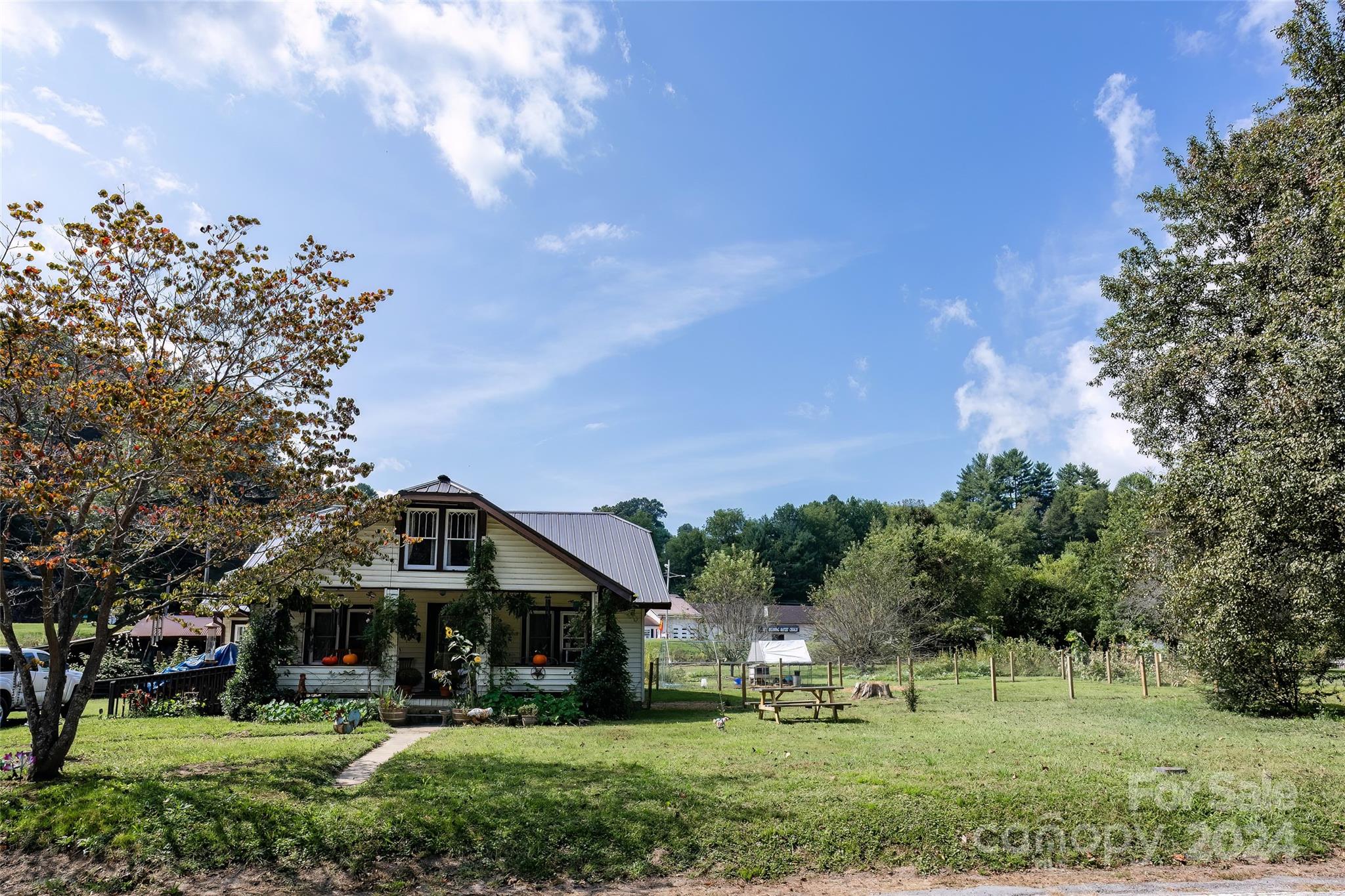 3786 Broad Street Clyde, NC 28721 - Photo 5 of 48 a view of a big house with a big yard plants and large trees