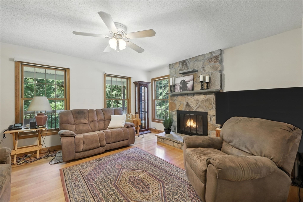 285 Lower Hampden Road Monson, MA 01057 - Photo 12 of 40 a living room with furniture and a fireplace