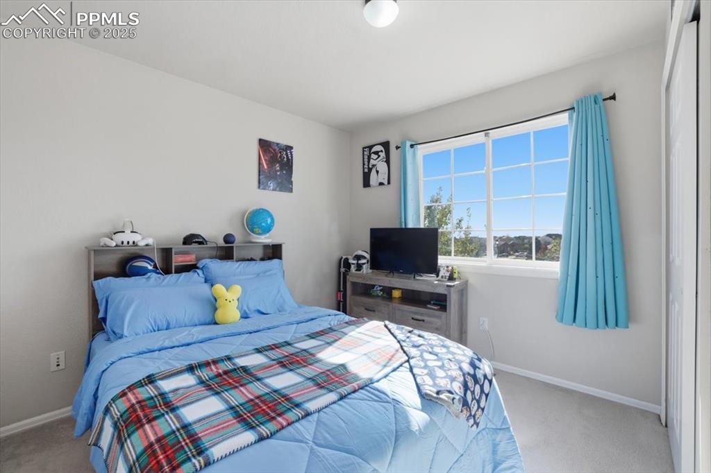 12114 Sleeping Bear Road Peyton, CO 80831 - Photo 26 of 47 a bedroom with a bed and furniture
