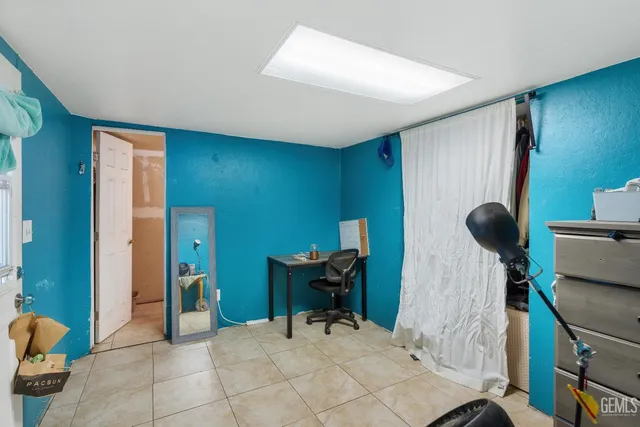 a view of a backyard with a slide