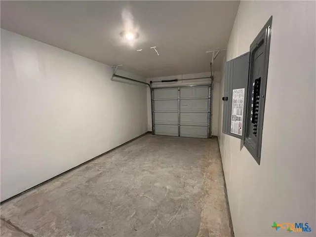a view of a garage