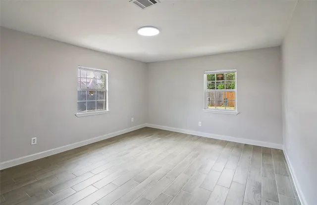 an empty room with a window