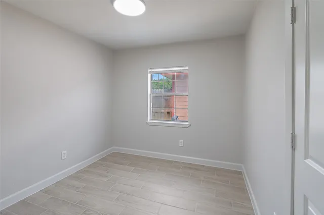 an empty room with a window