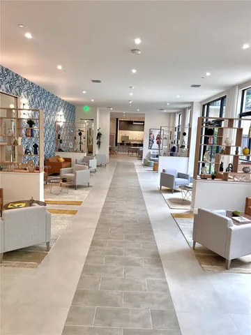 a view of a hallway with staircase