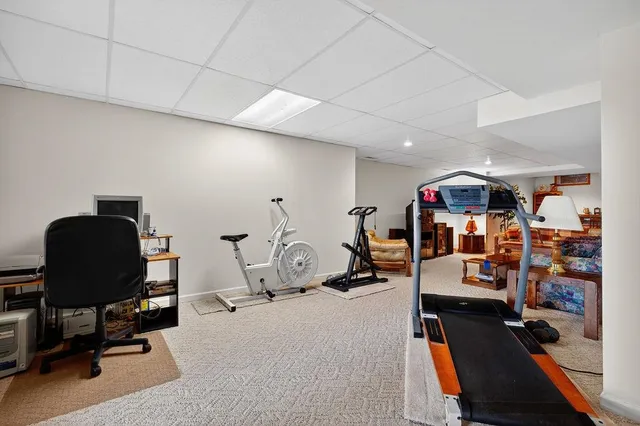 a view of outdoor space with seating space