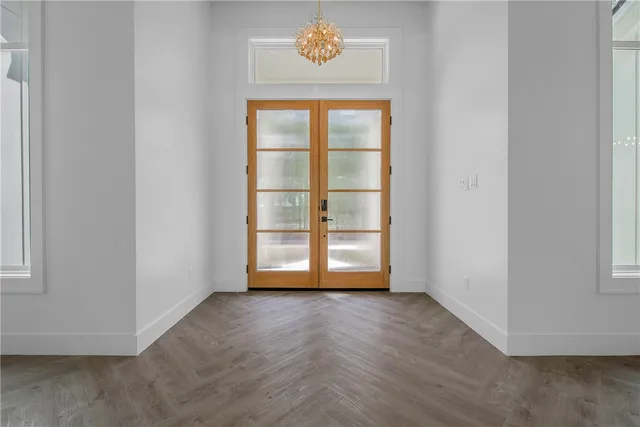 an empty room with window