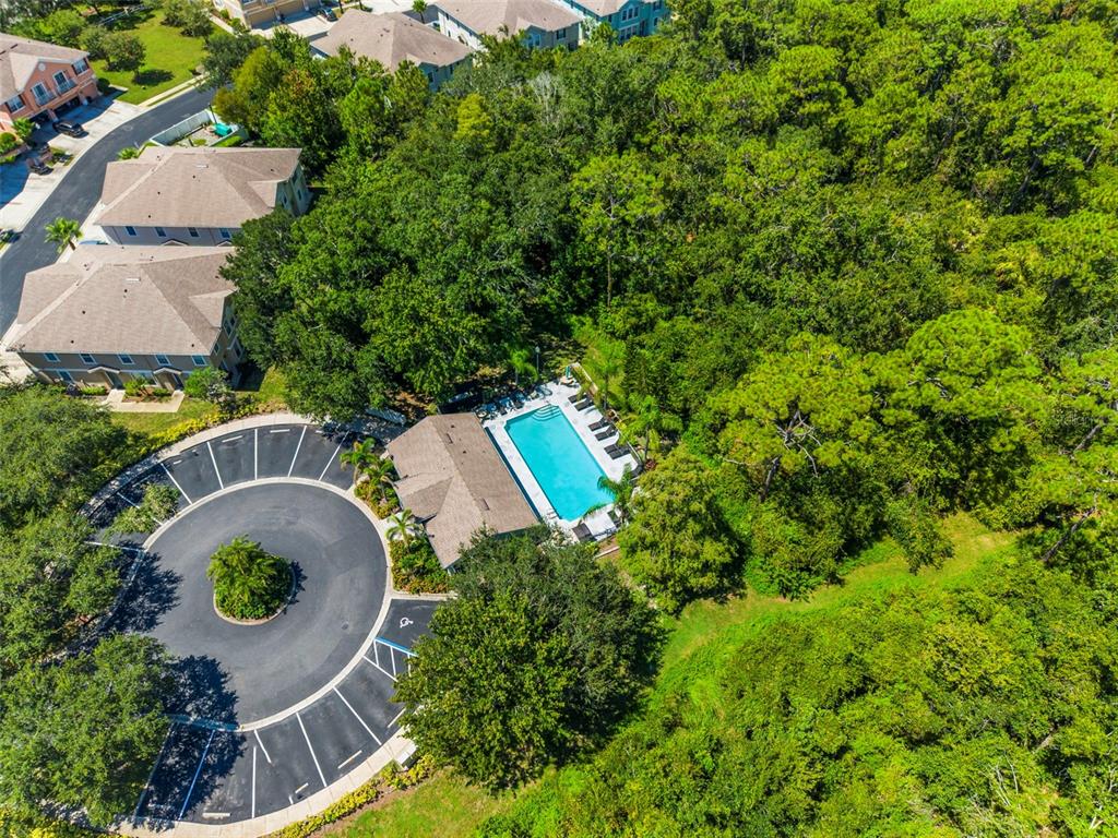 8546 Great Egret Trace New Port Richey, FL 34653 - Photo 19 of 21 an aerial view of a house with outdoor space and garden
