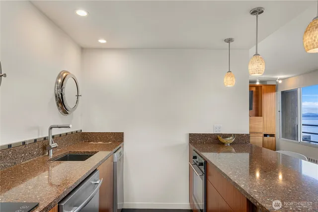 a large living room with a large window