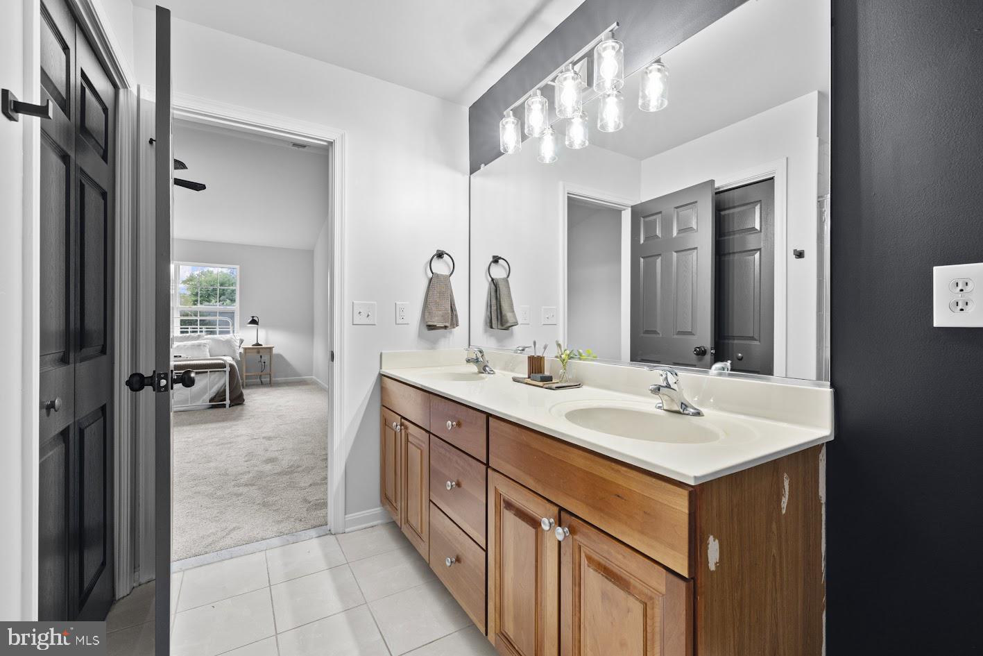 1111 Ruddy Duck Court Denton, MD 21629 - Photo 30 of 48 a bathroom with a sink a vanity and a mirror