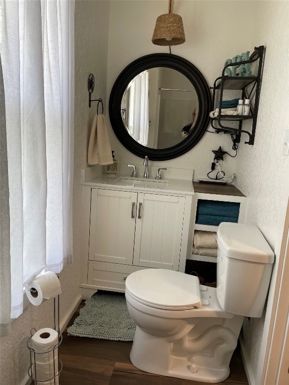 131 Alexander Drive, Unit 10 Tow, TX 78672 - Photo 10 of 11 a bathroom with a toilet a sink and a mirror
