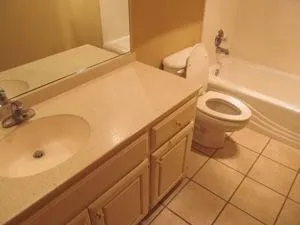 a bathroom with a sink and toilet