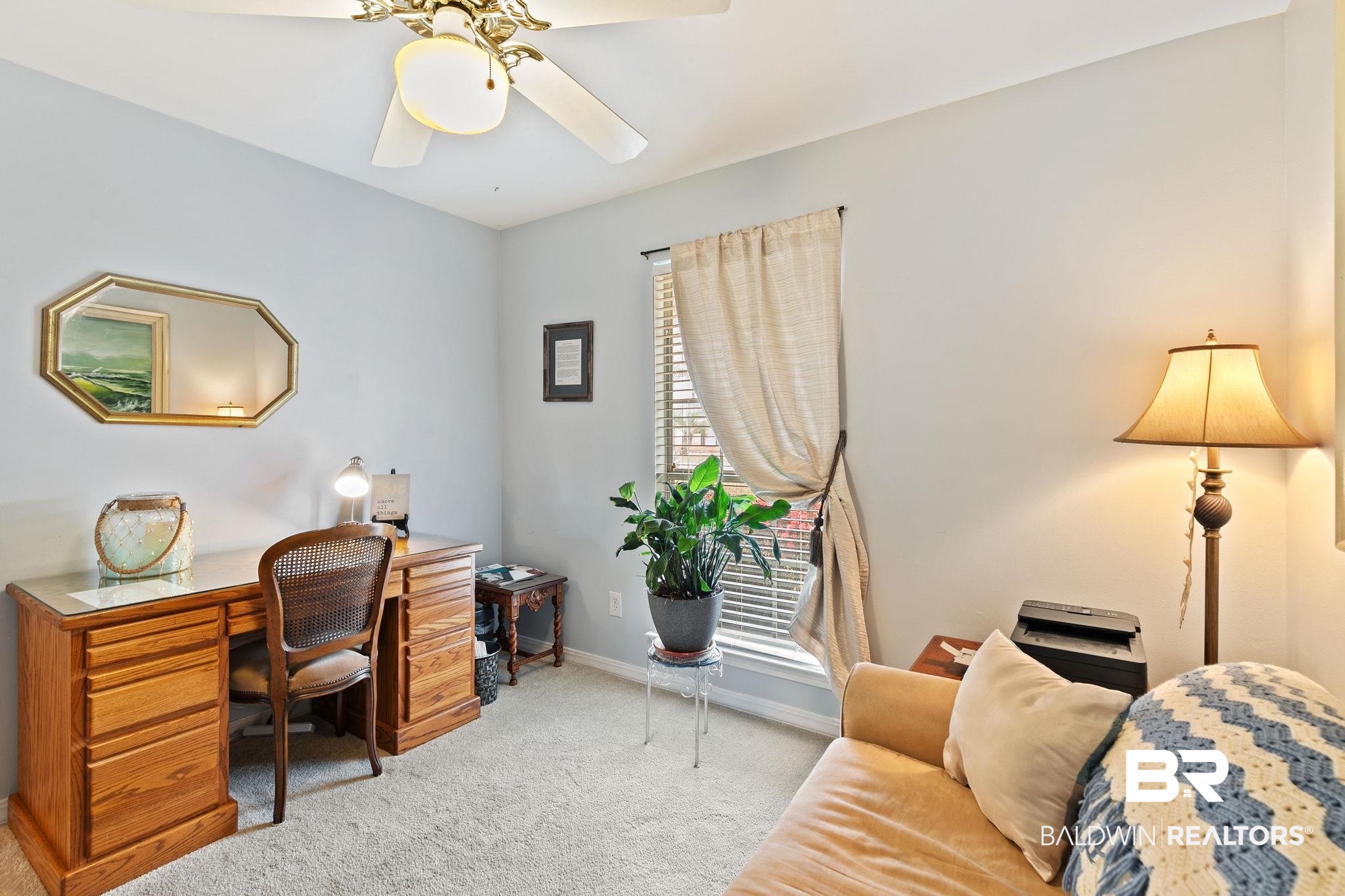 519 Juniper Place Drive Foley, AL 36535 - Photo 27 of 47 Office area featuring light colored carpet and a ceiling fan