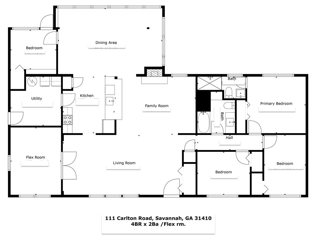111 Carlton Road Savannah, GA 31410 - Photo 57 of 57 Approx. Floorplan