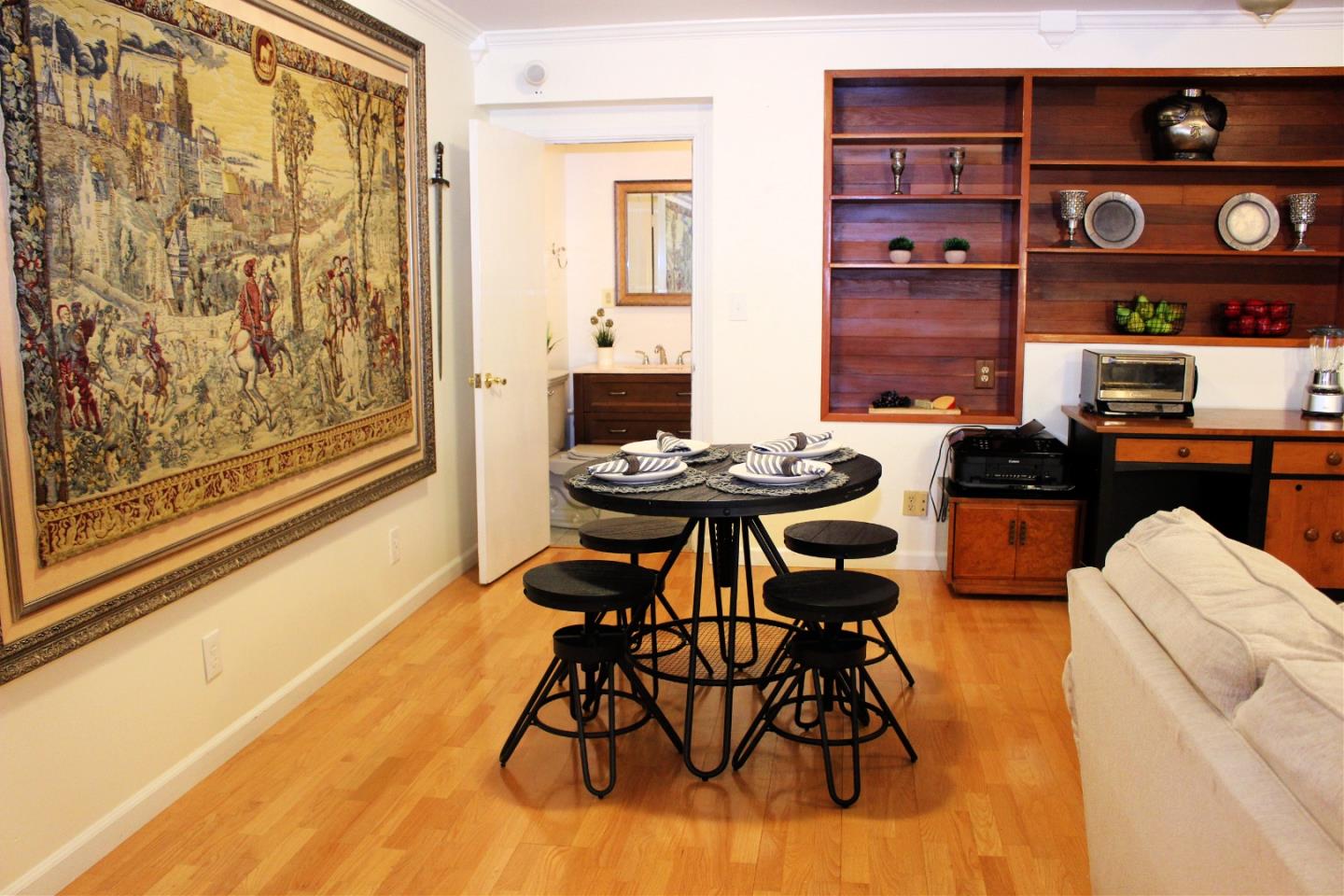 774 Prairie Creek Drive Pacifica, CA 94044 - Photo 22 of 29 a kitchen with a table and chairs in it