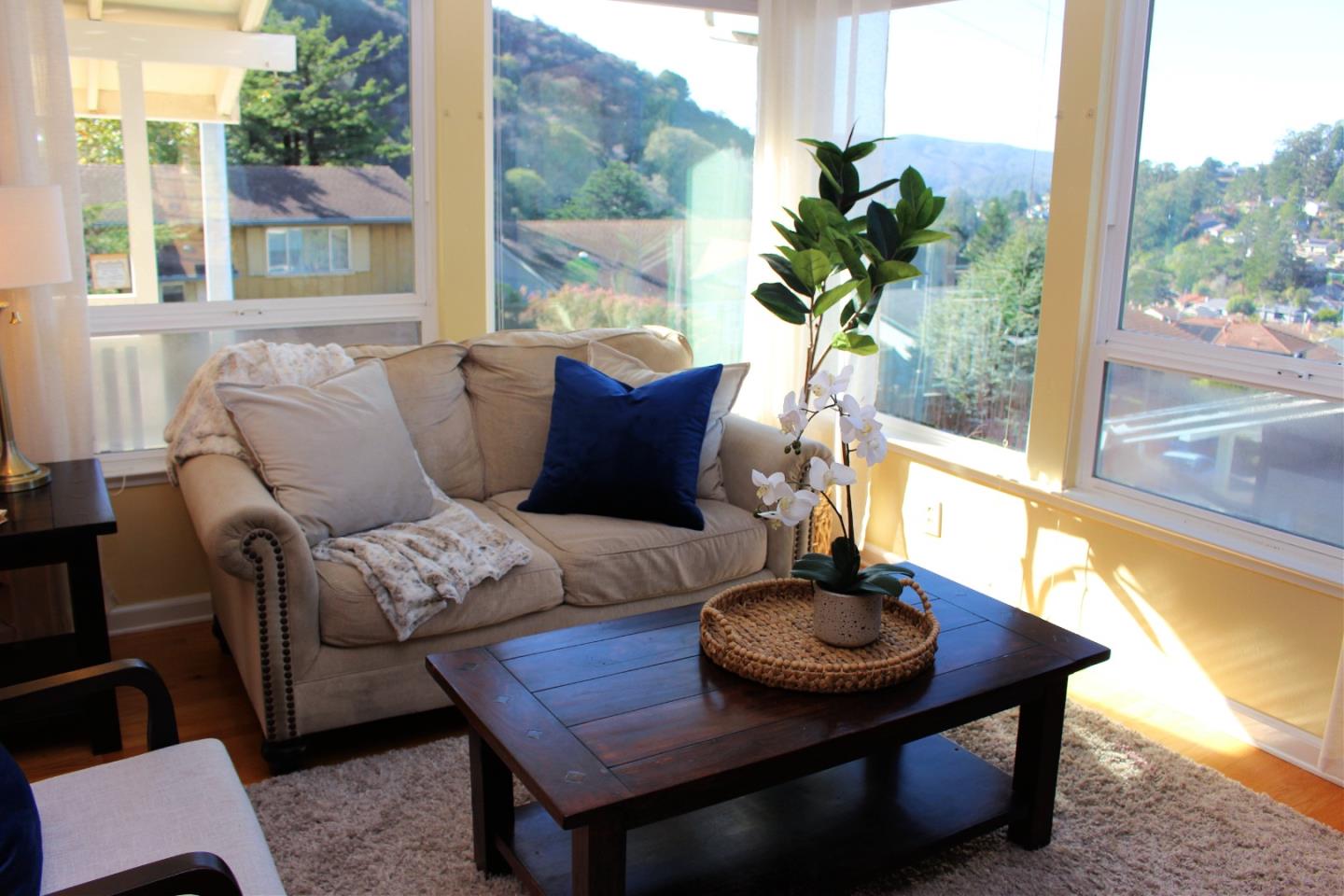 774 Prairie Creek Drive Pacifica, CA 94044 - Photo 6 of 29 a living room with furniture and a potted plant