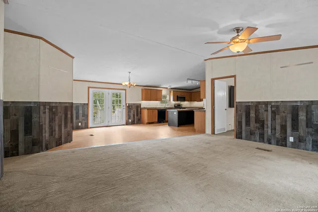 a view of a kitchen with a sink and an cabinet