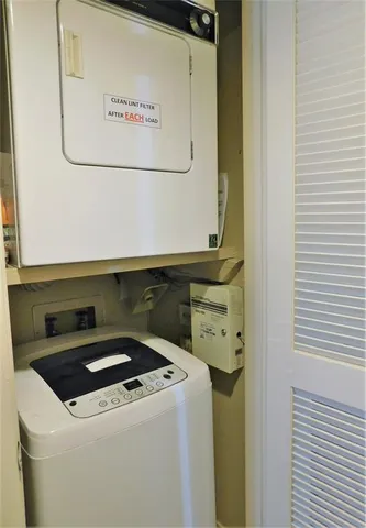 a close view of washer and dryer