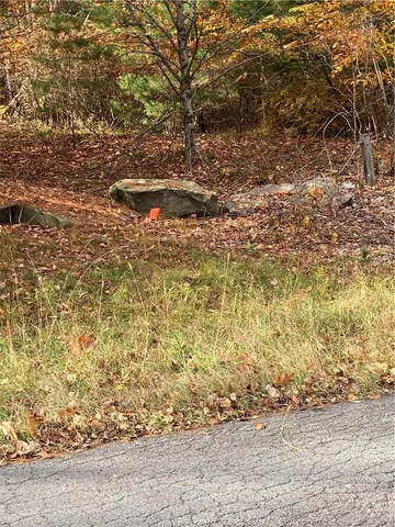 a view of a yard with a building