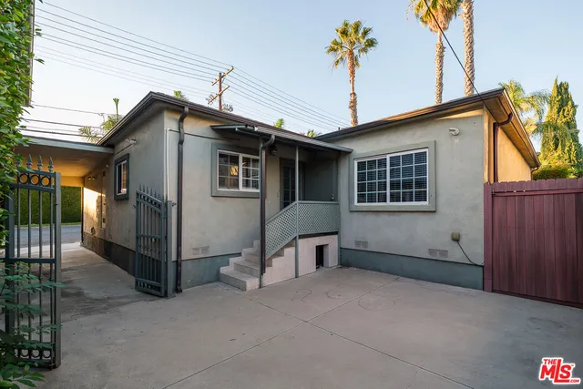 a backyard of a house